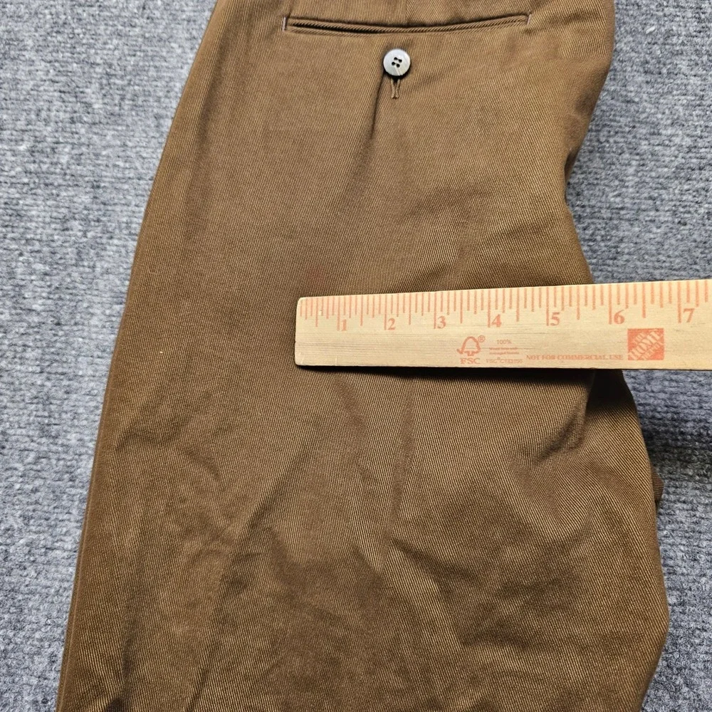 Stile Latino Brown Cotton Cashmere Pleated Trousers Side Adjusters Italy 50/34